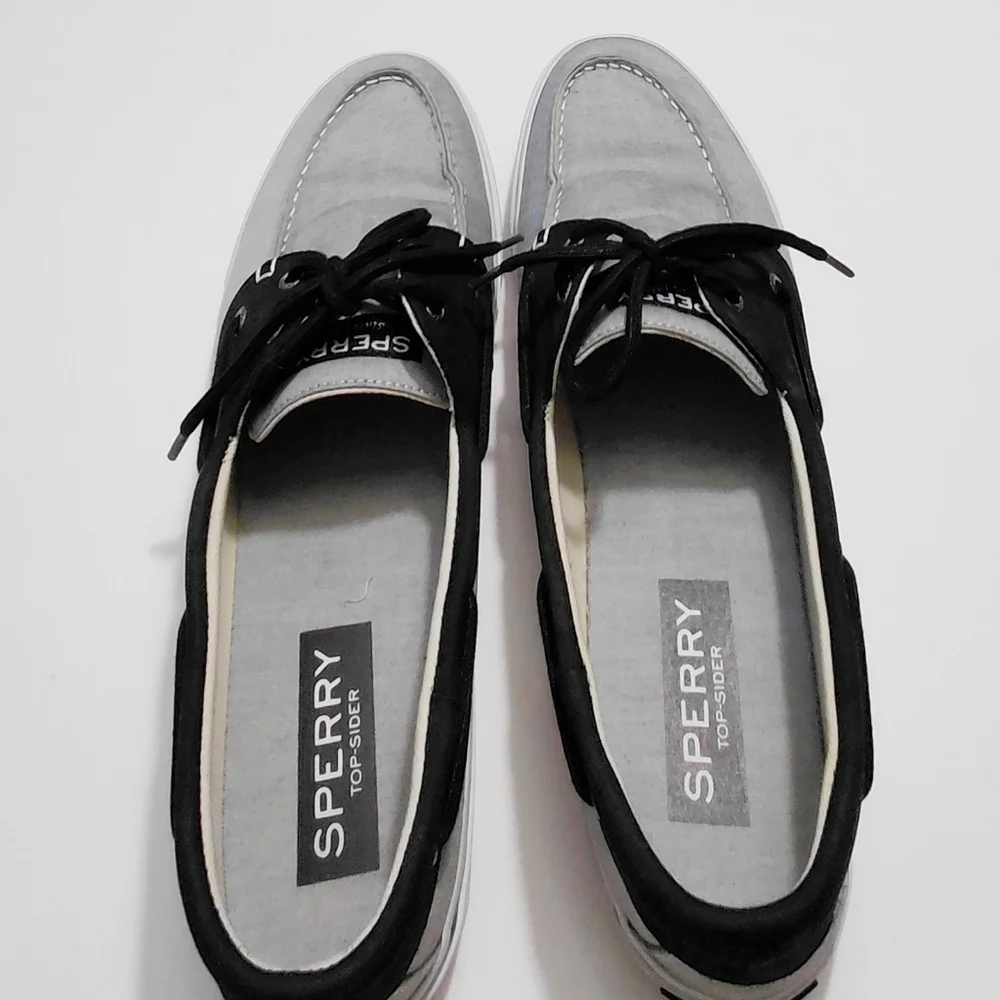 Sperry Top-Sider Two-Tone Gray & Black Men's Boat Shoes Size 13M